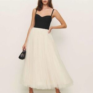 Reformation Black and White Dress